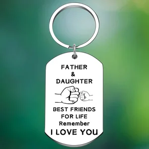 Dad Keychain Fathers Day Key Chain Pendant Papa daddy birthday chrismas Gifts