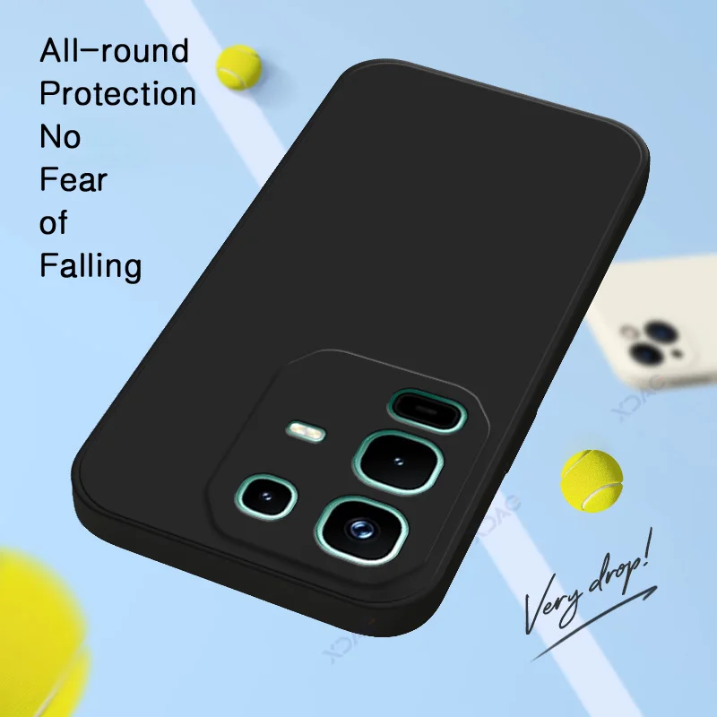 Luxury Candy Cellphone Case with Camera Protector - Soft Square Liquid Silicone Armor Coque