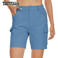 TACVASEN Summer Hiking Shorts Women's Quick Dry Lightweight Shorts Multi-Pockets Tennis Outdoor Cargo Casual Shorts Waterproof 1