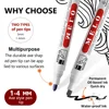 6/12Pcs/Set Permanent Marker Pen Cutter Head Waterproof Ink Thin Nib Crude Nib Black Blue Red Ink 2mm 4mm Fine Color Marker Pens 3