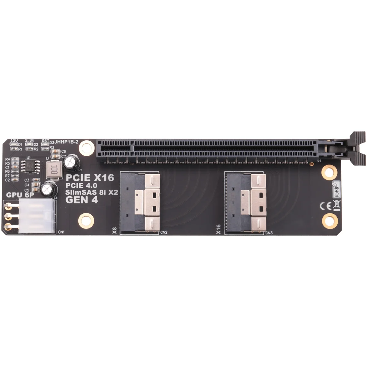 네트워크 카드 그래픽 비디오 카드 캡처 카드용 슬롯 어댑터 보드, Gen4 2 포트, SlimSAS 8I X2 to PCIE 4.0 X16
