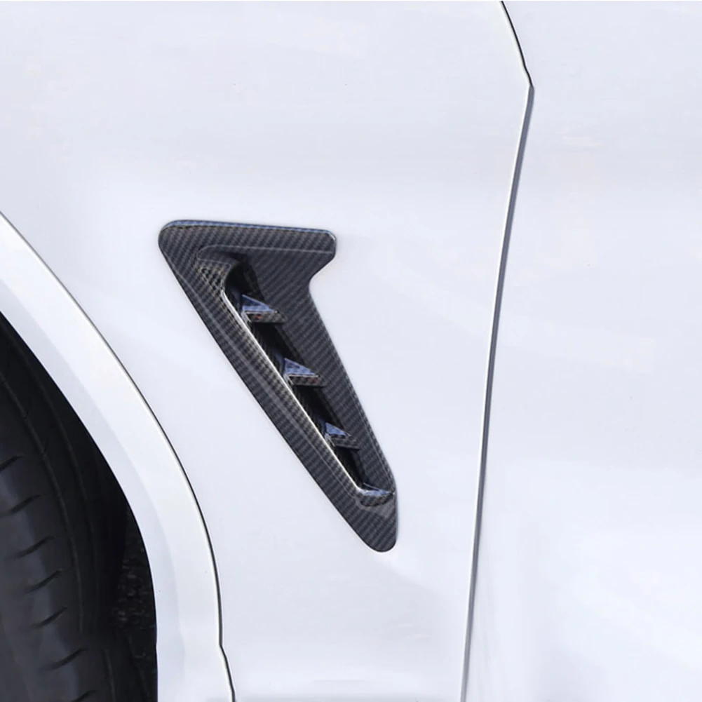 사이드 펜더 커버 공기 배출구 환기구 트림, 외부 액세서리, 자동차 스타일링, BMW X3 G01 2018-2021 탄소 섬유