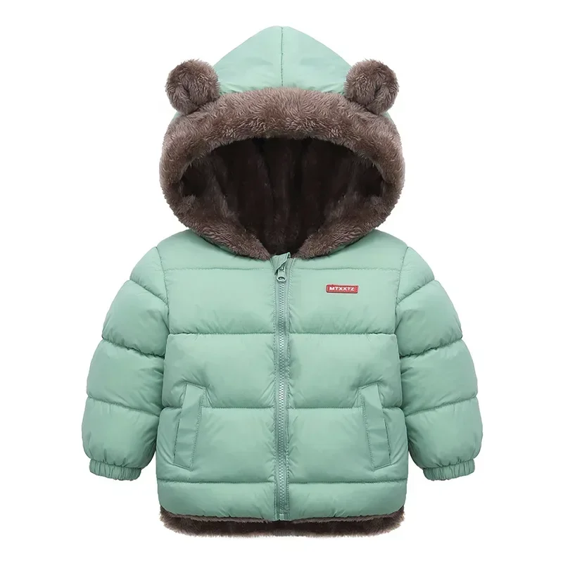 Kids Cotton Clothing Thickened Down Girls Jacket Baby Children Winter Warm Coat Zipper Hooded Costume Boys Outwear down jacket baby jacket hooded coat