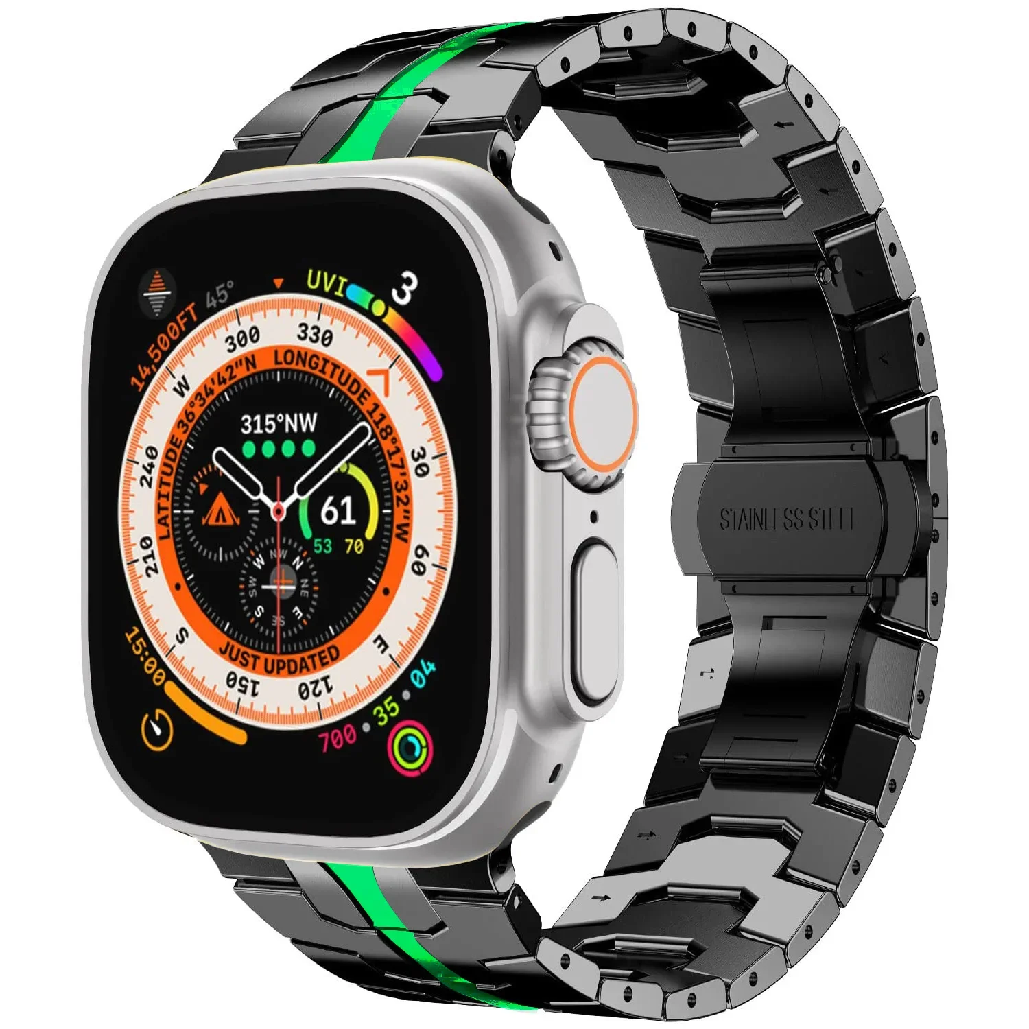 Stainless Steel Metal Strap for Apple Watch - Elegant Wristband Replacement