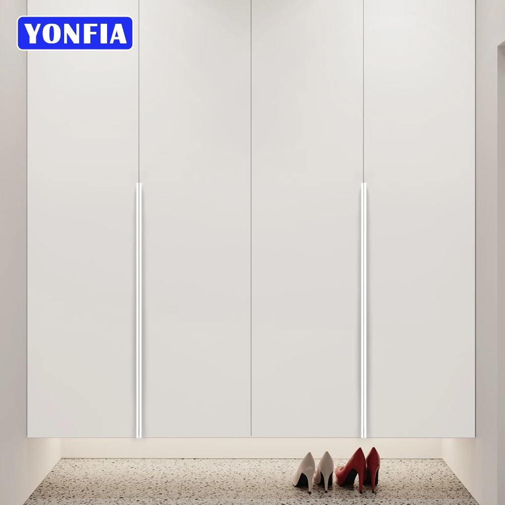 YONFIA-3699S 흰색 긴 알루미늄 숨겨진 가구, 옷장, 캐비닛, 서랍 손잡이, 숨겨진 가구, 옷장, 문 손잡이