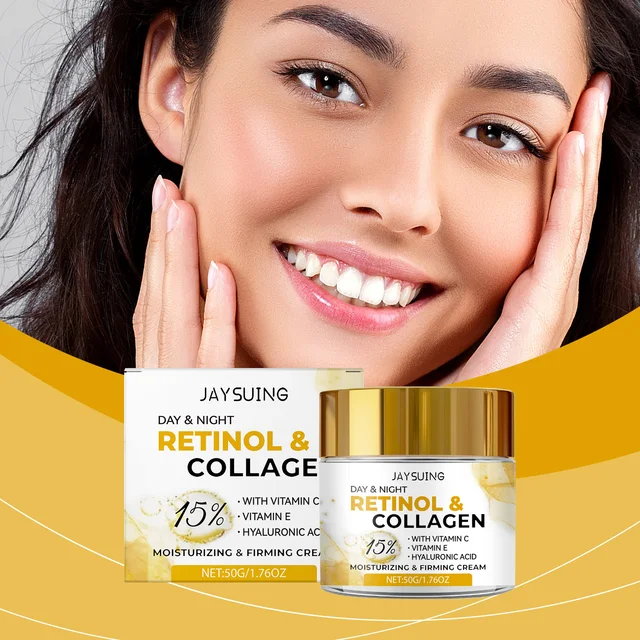 Crème hydratante au collagène pour le visage, lissante, même le teint, améliore la fermeté de la peau, rétrécit les Pores, peau radieuse, nourrit, Lotion pour le visage 1