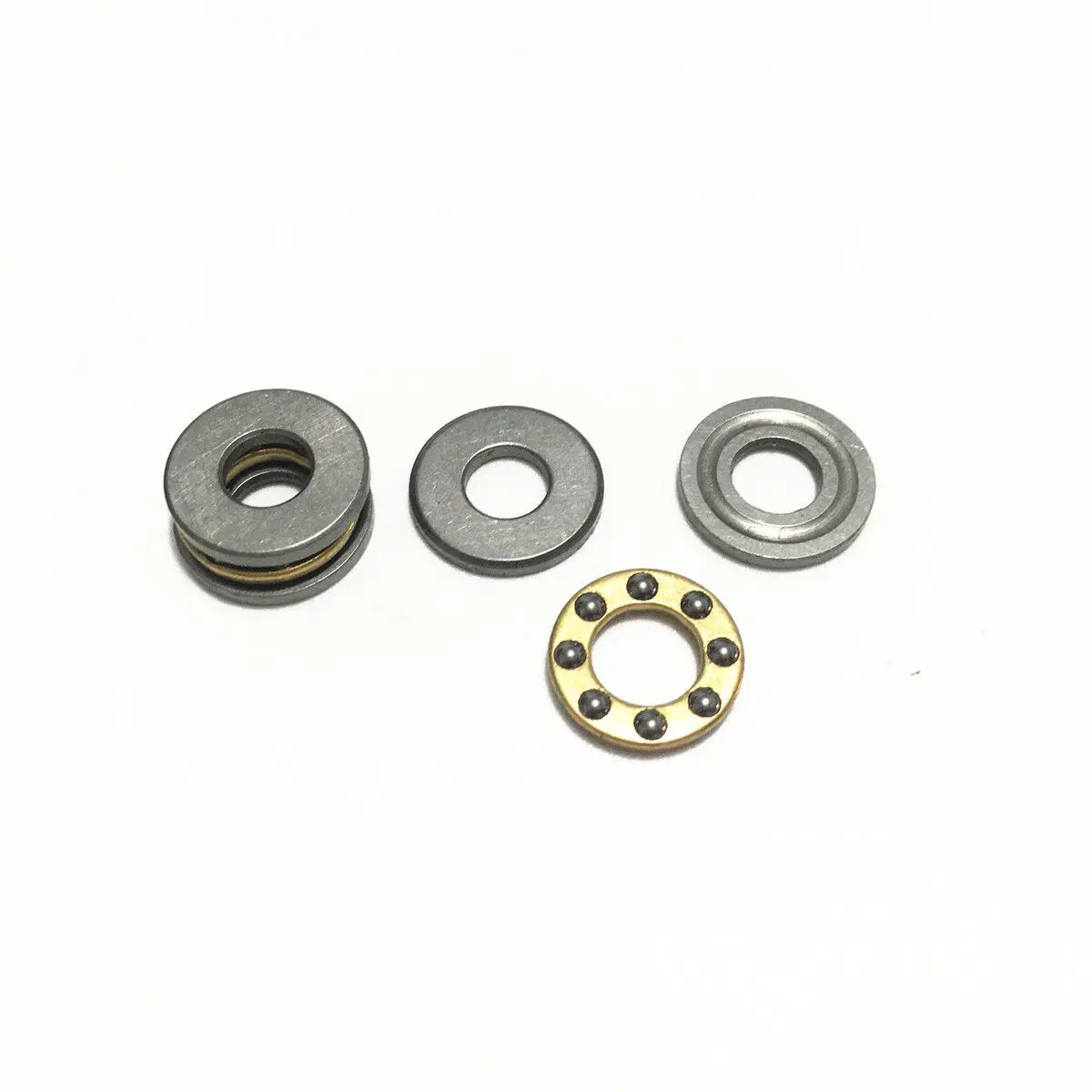 

50pcs/Lot F6-12M 6x12x4.5 mm Axial Thrust Ball Bearing Miniature Plane Bearings Single Direction 3-Parts