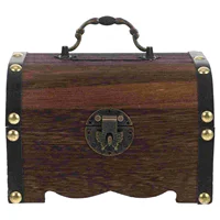 Vintage Wooden Coin Box With Lock Money Saving Box Piggy Bank Wooden Keepsake Box Treasure Chest Decorative Storage Box For Kids 1