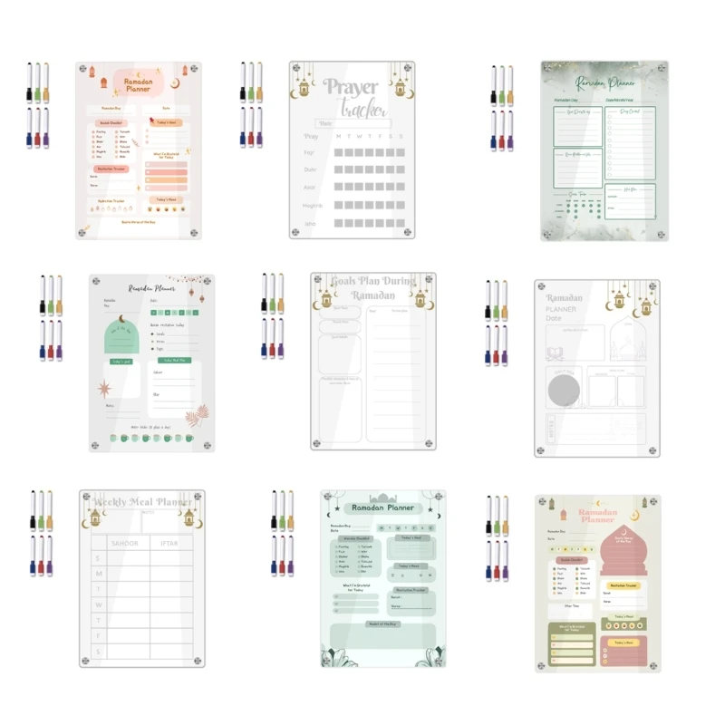 

Acrylic Ramadan Calendar Weekly Calendar Fridge Memo Board Meal Planner HXBE