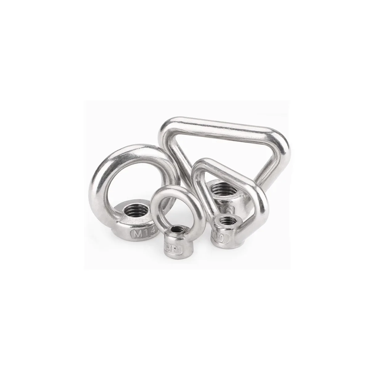 304 Stainless Steel Lifting Ring Nut / Circular Screw Cap Triangular Ring Hand Nut Fastener M3M4M8M12-M24