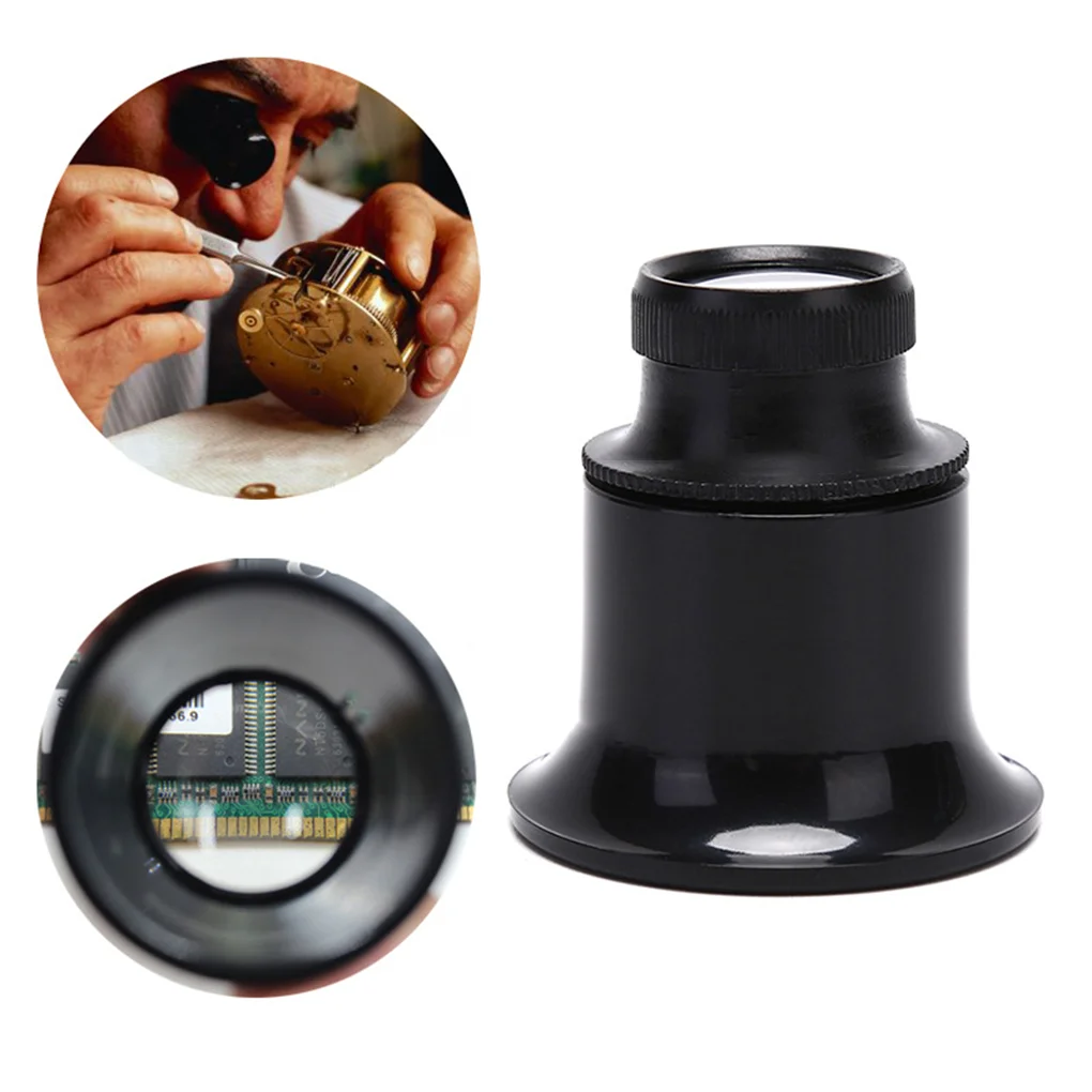 Watch Repair Magnifier 20x Eye Loupe Jewelry Making Tool Portable Magnifying Glass Acrylic