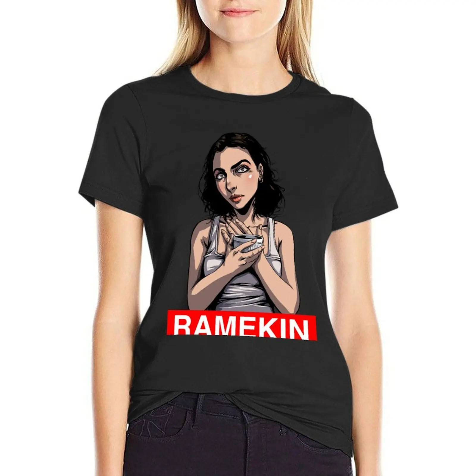 

Ramekin T-Shirt graphics cute tops white t-shirt dress for Women sexy