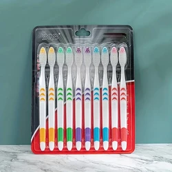 Premium Ultra Soft Bamboo Charcoal Toothbrush Set - Pack of 10 (Ivory)