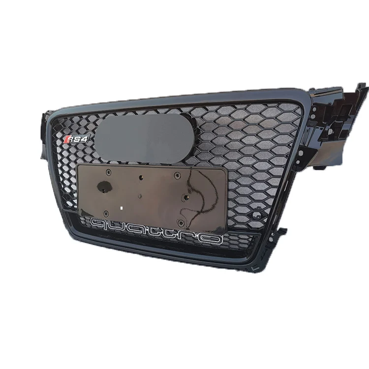 아우디스 RS4 그릴 2008-2012 용 쿼트로 전면 그릴, 자동차 부품, A4 개조, RS4 B8 바디 키트