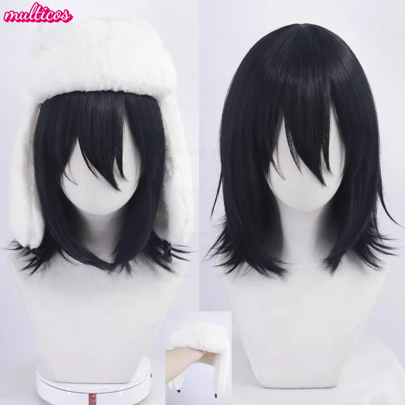 High Quality Anime Fyodor Dostoevsky Cosplay Wig Black Simulated Scalp Fyodor D Dostoevsky Heat Resistant Hair Fyodor Wigs