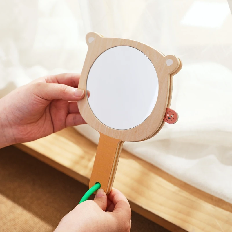 Baby Holz Montessori Emotionale Bewusstsein Spiegel Spielzeug Frühen Kindheit Bildung Sensorischen Spielzeug Kindergarten Lehrmittel Geschenk – Detail 16