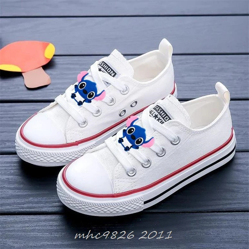 Disney Stitch Kids Shoes Girl Baby Canvas Shoes Boys Sneakers Autumn Mickey  Girls Shoes White Short Solid Fashion Children Shoes| | - AliExpress