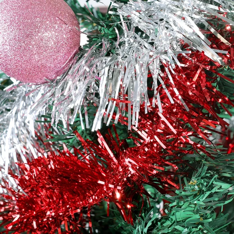 150CM Colorful Garland Christmas Tree Pine Hanging Ribbon Xmas Tree Ornaments Cane Tinsel Home Party Ceiling Wedding Decorations