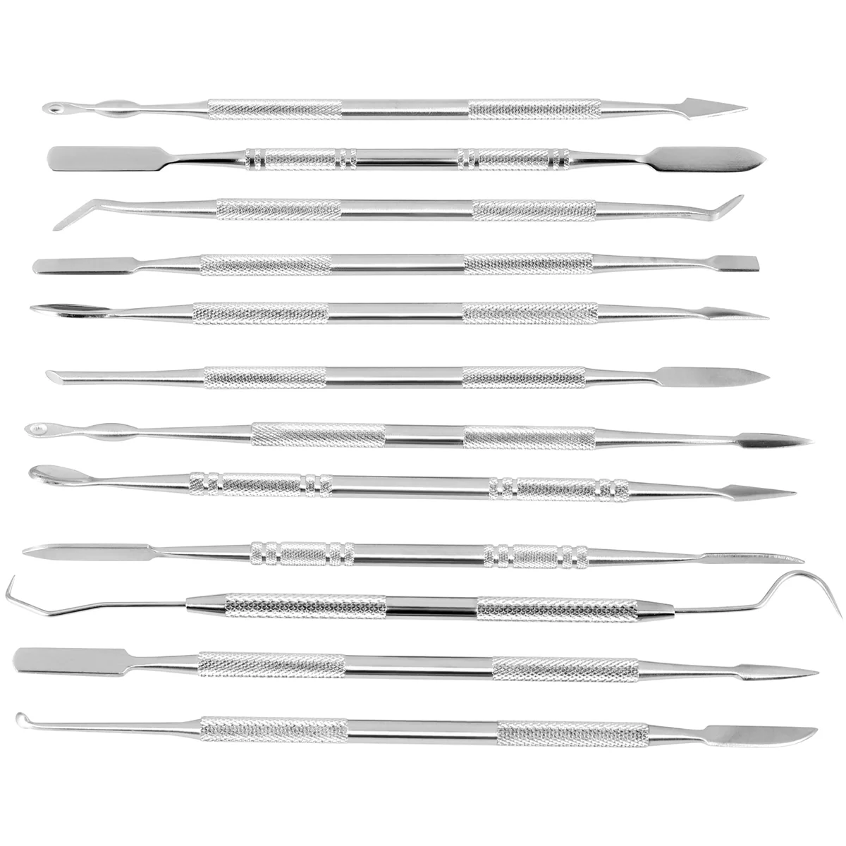 Wax Carvers Set Double Ended Dental Wax Modeling Sculpting Tools Dental Picks Polymer Pottery Clay Carving Tool 12 Pcs
