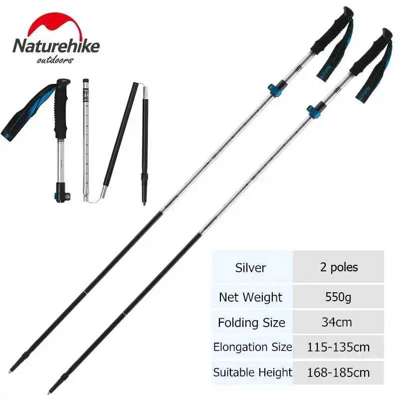 Naturehike Aluminum Foldable Telescopic Trekking and Walking Poles