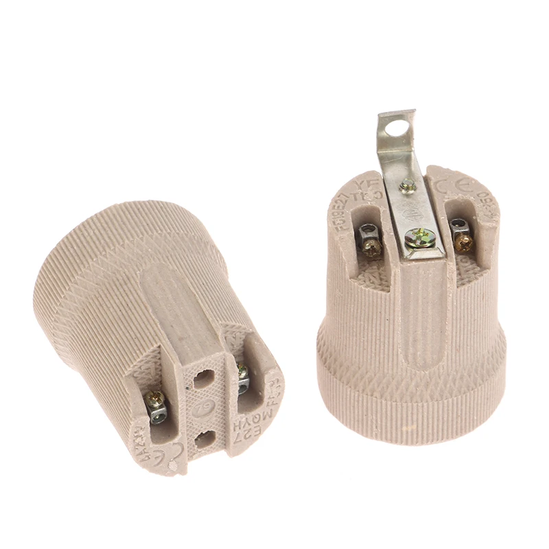 1Pc Lamp Base E27 Vintage Ceramic Lamp Fittings Socket Base Holder Accessory Fixing Bracket Large Screw Cap 250V 4A lamp holder lamp bulb holder lamp base