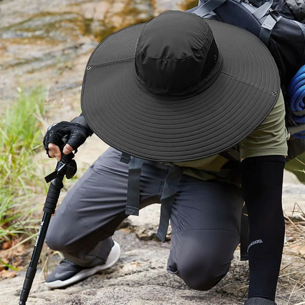 Sombrero De Pescador Para Hombre Y Mujer, Protección UV, Sombrero De Safari Boonie Con Ala Ancha, Plegable, Sombrero De Senderismo Con Solapa Para El Cuello, Sombrero De Jardín, Sombrero De Pesca Para