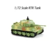 Mini Toys for Boys 1/72 Scale RC Tank 2.4G German Tiger RTR Assembled  Model Turret 360 Degrees Rotation BB Shooting Sound 3