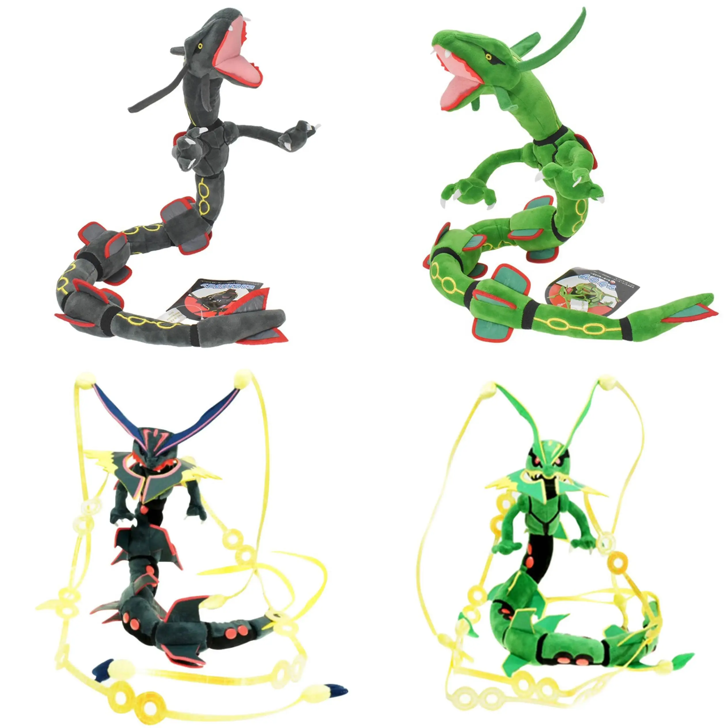 Vendita Calda Pokemon Peluche Lucido Mega Rayquaza Peluche Giocattoli Groudon Kyogre Mudkip Torchic Treecko Peluche Bambole Regalo Per Bambini