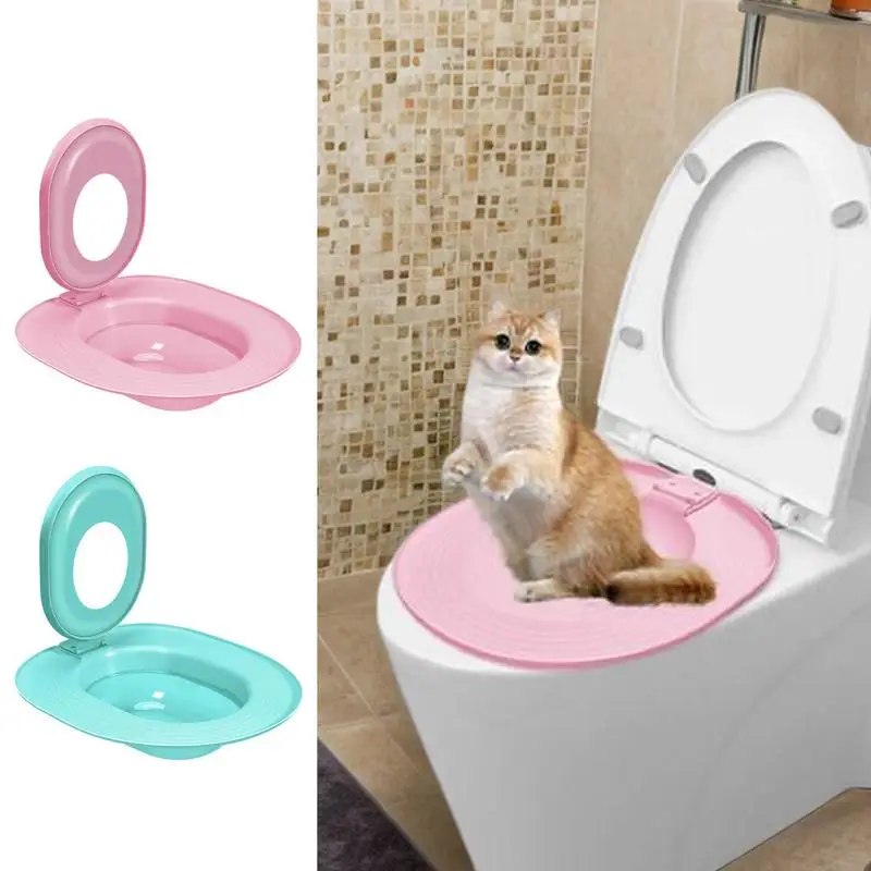Cat Toilet Training Kit Toilet Litter Box Trainer Reusable Urinal Seat Potty Cat Trainer Pet Cleaning Care cat toilet trainer
