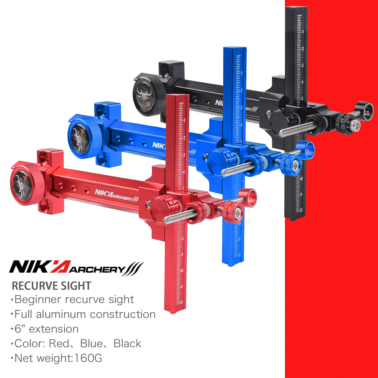 Archery Sight 6"/9" T Shape Recurve Bow Sight For Hunting Shooting 5