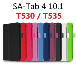 Kickstand for Samsung Galaxy tab 4 10.1 2014 T530 T535 T533 Case Magnetic Smart Flip Stand PU For Samsung tab 4 T530 T535 Cover