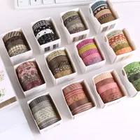 5 Rolls Forest Washi Tape Set Colorful Flowers Watercolor Plants Masking Tape Scrapbooking Adhesive DIY Journals Crafts 1
