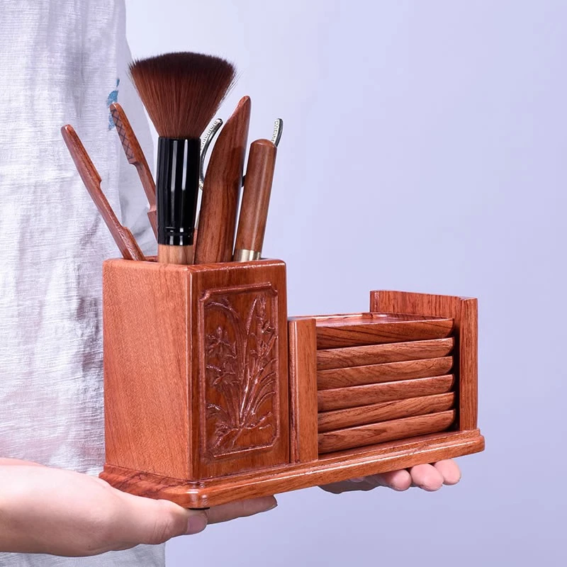 Rosewood tea ceremony six gentlemen set combination