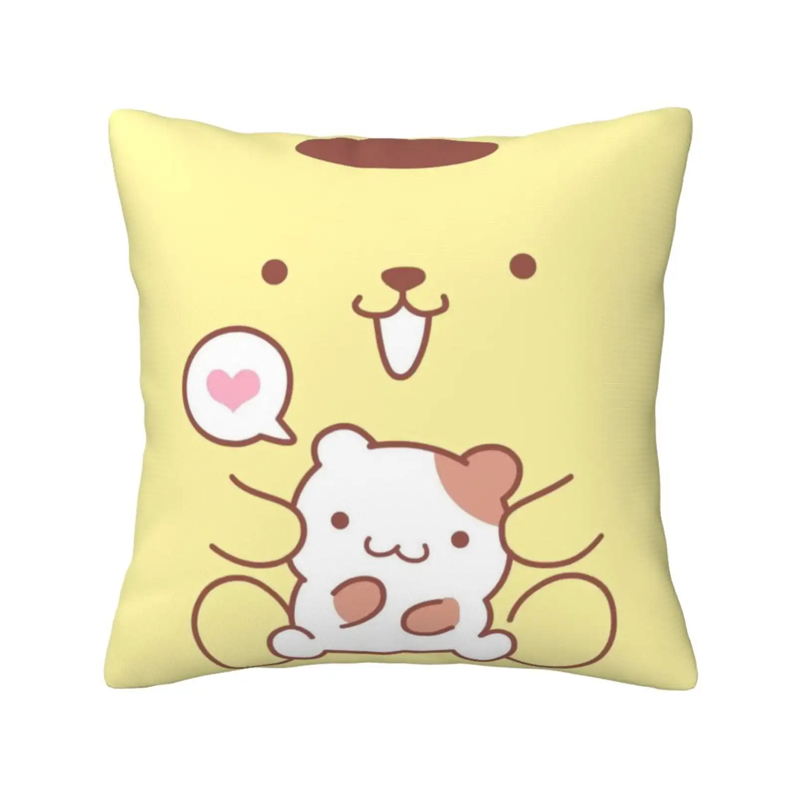 

Sanrio Pompompurin Throw Pillow Covers 12"X12" Decorative Soft Pillowcases Home Decor Living Room Cushion Cases