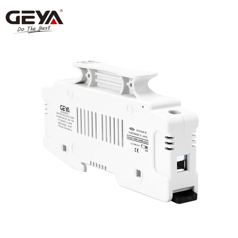 GEYA GYPV-63 1500VDC Fuse Holder 10*38mm 14*85mm Solar PV DC Fuse 1P 10A 15A 25A 30A 40A 50A Photovoltaic Switch Electronic Component Electronic Components Electronic Part Solar PV Fuse