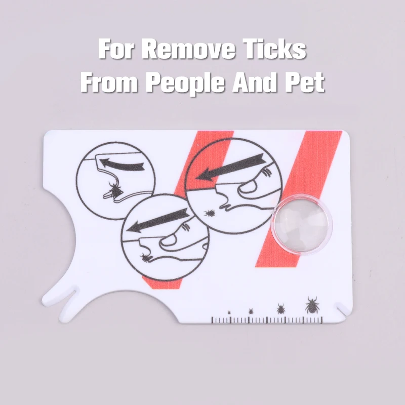 Tick Card Tick Remover For Dogs Portable Tick Card With Magnifier For Gently Remove Ticks From People And Pet