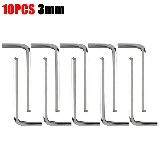 10pcs L Type Hex Wrench Hex Hexagon Wrench Key Wrench Screwdriver Optional 2mm 2.5mm 3mm Repair Tools Set 3