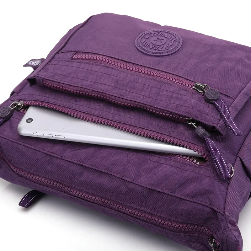 Nylon Messenger Shoulder Bag for Men and Women