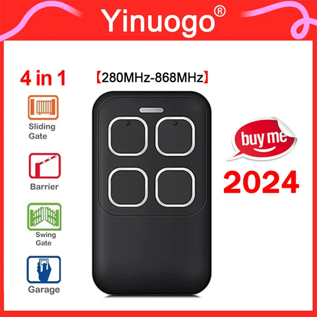 4 in 1 280MHz-868MHz MultiFrequency Garage Door Remote Control Duplicator 868MHz 433MHz Gate Remote Control Garage Door Opener 1