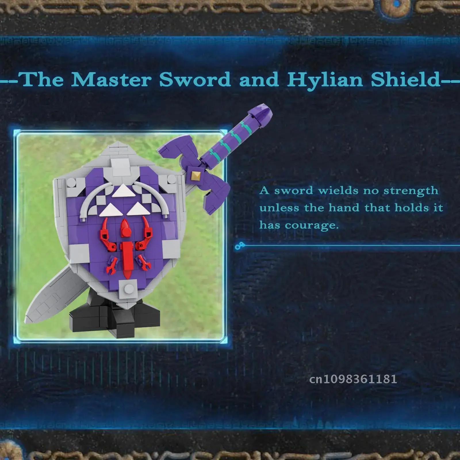 269PCS Hylian Shield Building Blocks Set, Popular Game Model Figure Figure Collectibles, Gift for Kids Adults