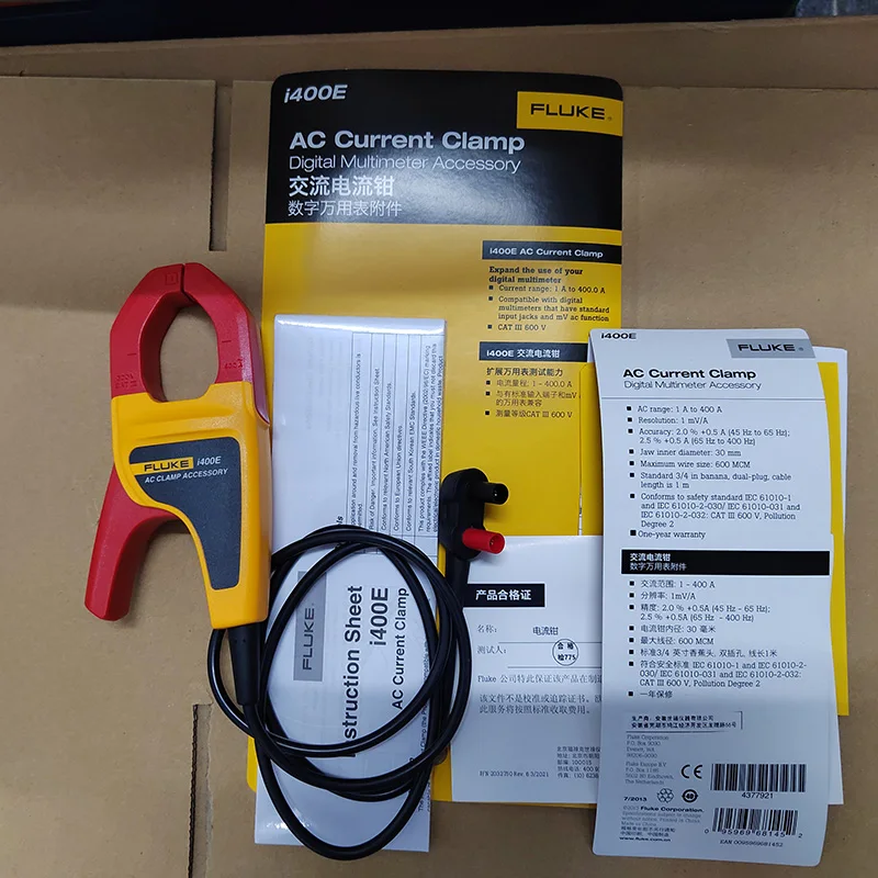 FLUKEi400EDigitalClampMeterMultimeterACCurrentClampWithDual