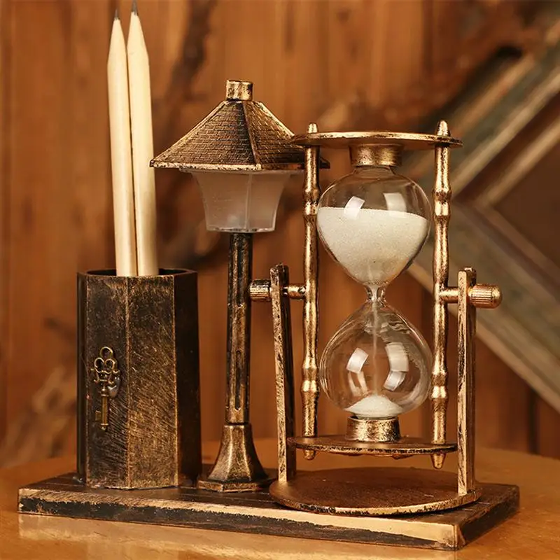 Sand Timer Liquid Hourglass Timer Colored Hourglass Desktop Decor Hourglass Sand Pen Holder Lamp Quicksand Street Lamp Pen Holder Night Light Quicksand Street Ornament Timer sand timer liquid hourglass timer colored hourglass