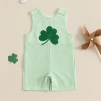 Newborn Baby Boy Girl Clothes Stripes Sleeveless Romper Infant Embroidery Bodysuit Cute Summer Spring Outfit 2