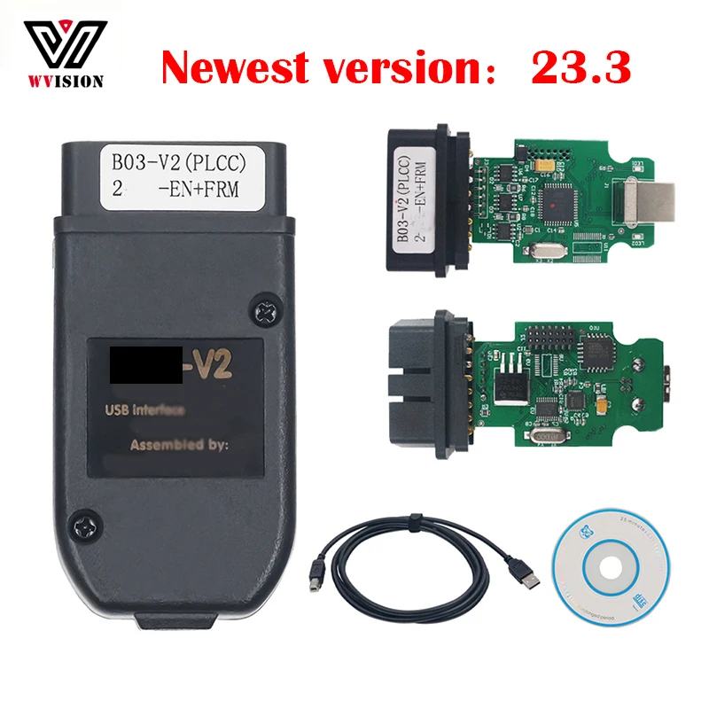 

Newest V23.3.1 for Vagcom Scanner HEX V2 USB Interface Unlimited VINs Car Diagnostic Cable Tool Multi-language Obd2 Scanner