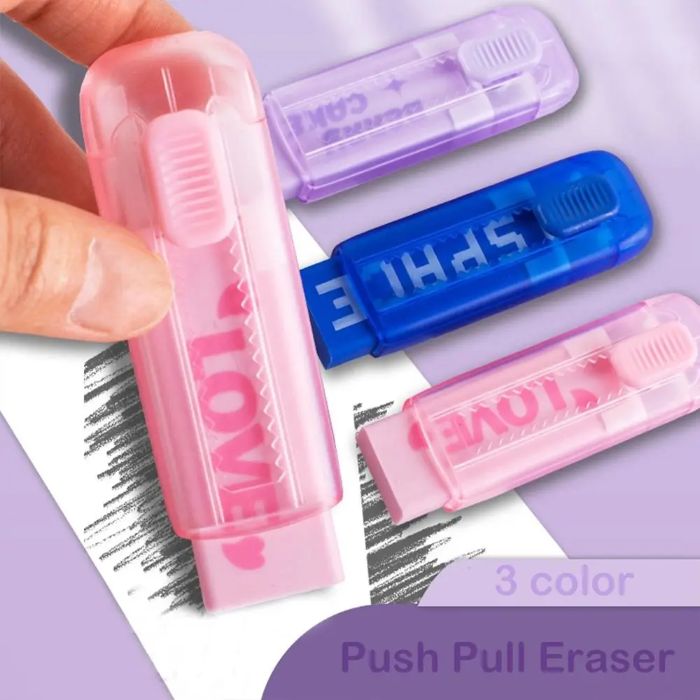 

Core Replacement Push Pull Eraser With Refills Cartoon Retractable High Elasticity Traceless Wiping Eraser Student