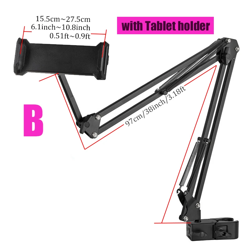 BFOLLOW حامل قوس كسول لمكتب السرير مع حامل الهاتف...