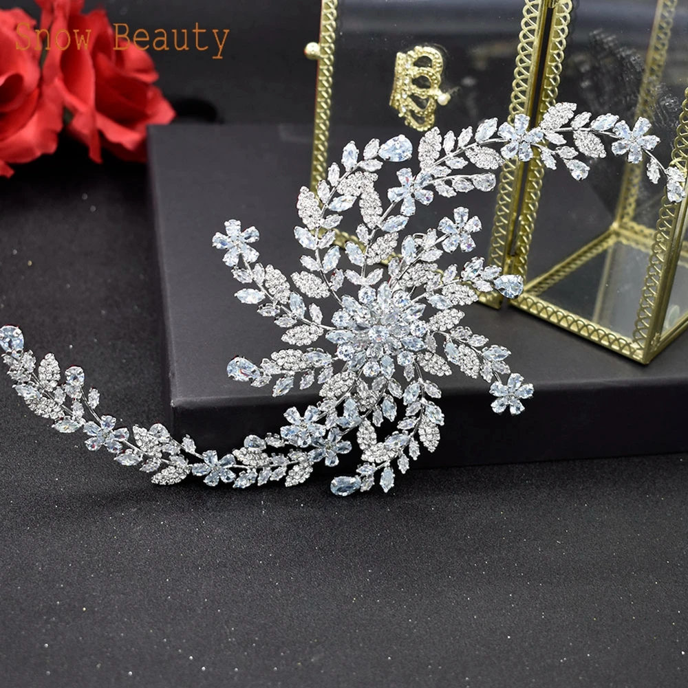 A349 Wedding Hair Accessories Rhinestone Head Jewelry Zircon Vintage Wedding Crown Crystal Baroque Bridal Headwear Headpieces
