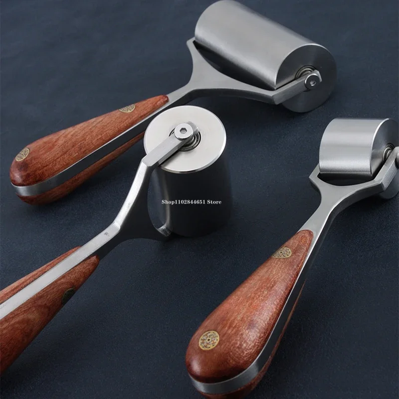 Advanced Stainless Steel Leather Roller Hand DIY Leathercraft/bag Rolling Stitch Indentation Reinforced Leather Bonding Tool