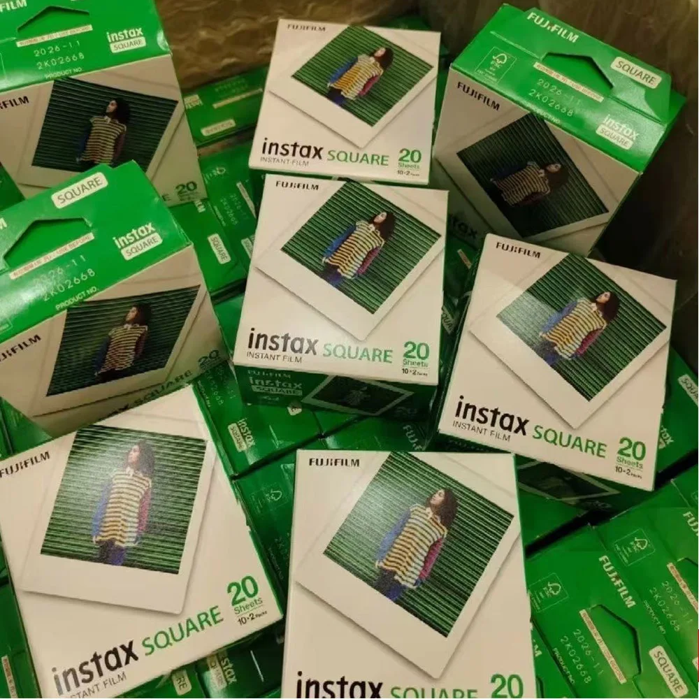 Fujifilm Instax Square 화이트 에지 필름 인화지 Instax SQ1 SQ10 SQ6 SQ20 인스턴트 카메라용 10-120매 공유 SP-3 프린터