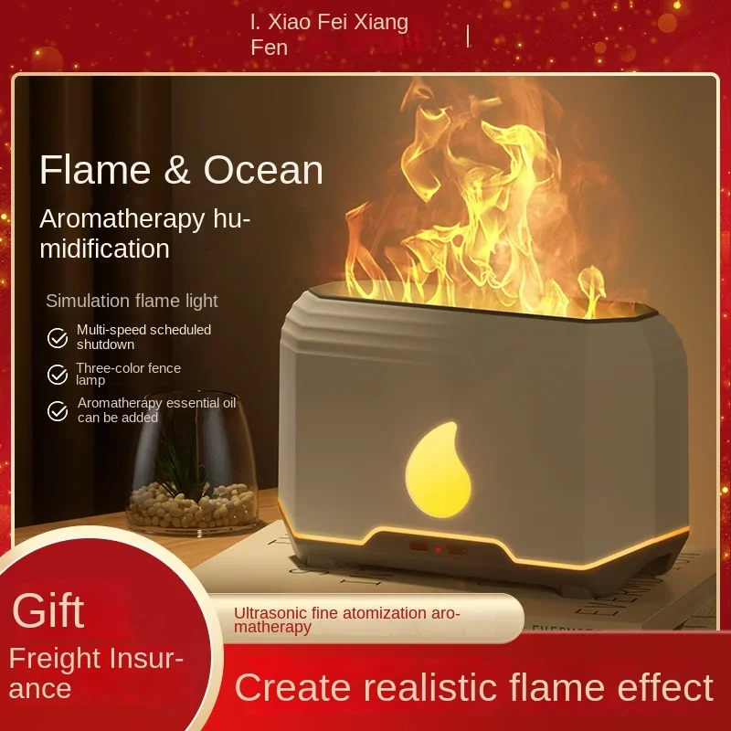 

Creative simulation of flame incense machine seven lantern fragrance machine ultrasonic atomization humidifier household flame